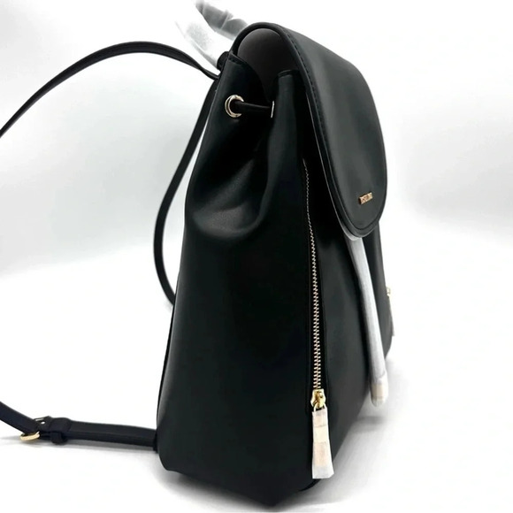 Michael Kors Medium Phoebe Drawstring Backpack Black/Gold - Picture 6 of 10